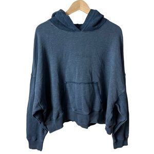 AEO • Navy Blue Crop Hoodie